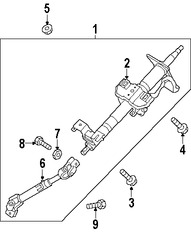 Foto de Columna de Direccion Original para Kia Spectra Kia Spectra5 Marca KIA Nmero de Parte 563002F100