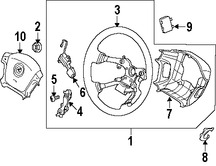 Foto de Interruptor Control de Crucero Original para Kia Spectra 2008 2009 Kia Spectra5 2008 2009 Marca KIA Nmero de Parte 964402F005