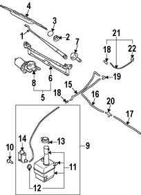 Foto de Varillas de Limpiaparabrisas Original para Kia Spectra Kia Spectra5 Marca KIA Nmero de Parte 981202F000