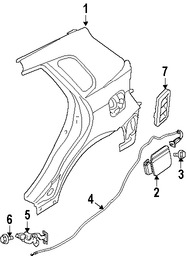 Foto de Cable de Puerta del Tanque de Combustible Original para Kia Spectra5 2006 2007 2008 2005 2009 Marca KIA Nmero de Parte 815902F200