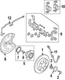 Foto de Cubierta de Polvo de Frenos Original para Kia Spectra Kia Spectra5 Marca KIA Nmero de Parte 582432F100