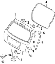 Foto de Soporte Elevacin Puerta Trasera Original para Kia Spectra5 2006 2007 2008 2005 2009 Marca KIA Nmero de Parte 817802F210