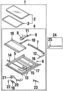 Foto de Interruptor del Techo Corredizo Original para Kia Sedona 2002 2003 2004 2005 Marca KIA Nmero de Parte 0K55569871A