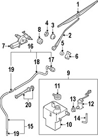 Foto de Tapa de Depsito de Lquido Limpiaparabrisas Original para Kia Sedona 2005 Marca KIA Nmero de Parte 0K50A67483