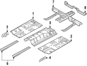 Foto de Travesano Plataforma de Piso Original para Kia Rio 2012 2013 2014 2015 2016 2017 Marca KIA Nmero de Parte 651171W020