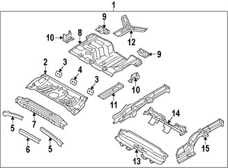 Foto de Travesano Plataforma de Piso Original para Kia Rio 2012 2013 2014 2015 2016 2017 Marca KIA Nmero de Parte 658501W210