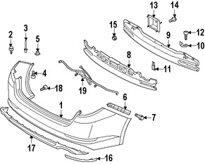 Foto de Riel de soporte de cubierta de parachoques Original para Kia Optima 2012 2013 Marca KIA Nmero de Parte 866134C000