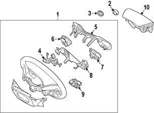 Foto de Interruptor Control de Crucero Original para Kia Optima 2011 2012 2013 2014 2015 Marca KIA Nmero de Parte 967102T000CA