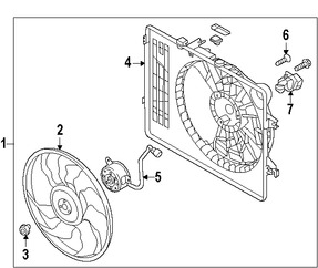 Foto de Motor del ventilador de enfriado Original para Kia Cadenza 2014 2015 2016 2017 Marca KIA Nmero de Parte 253863R500