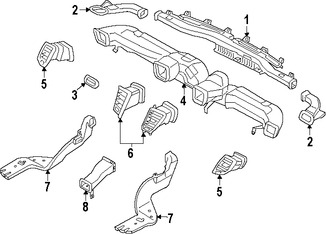 Foto de Ducto de Aire del Panel de Instrumentos Original para Kia Cadenza 2014 2015 2016 Marca KIA Nmero de Parte 973603R000