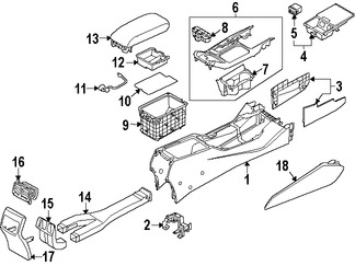 Foto de Consola de Apoyabrazos Original para Kia Cadenza 2014 2015 2016 Marca KIA Nmero de Parte 846603RAA0GCF