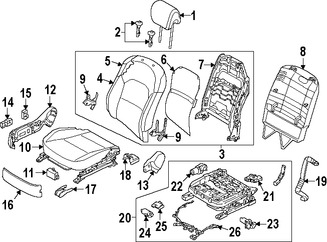 Foto de Panel lateral de Asiento Original para Kia Cadenza 2014 2015 2016 Marca KIA Nmero de Parte 880603R010WK