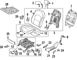 Foto de Almohadilla Calentadora de Asiento Original para Kia Cadenza 2014 2015 2016 Marca KIA Nmero de Parte 881503R501