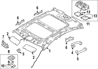 Foto de Techo Interior Original para Kia Cadenza 2014 2015 2016 Marca KIA Nmero de Parte 854103R535AYK