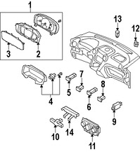 Foto de Interruptor Dimmer del tablero de instrumentos Original para Kia Rondo 2007 2008 2009 Marca KIA Nmero de Parte 937301D000RU