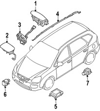 Foto de Mdulo de control del Air Bag Original para Kia Rondo 2007 2008 2009 2010 Marca KIA Nmero de Parte 959101D100