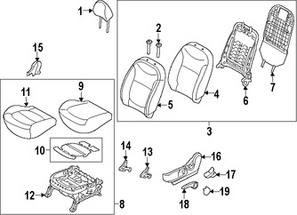 Foto de Cojin de respaldo de Asiento Original para Kia Soul 2014 2015 2016 2017 Marca KIA Nmero de Parte 88350B2130