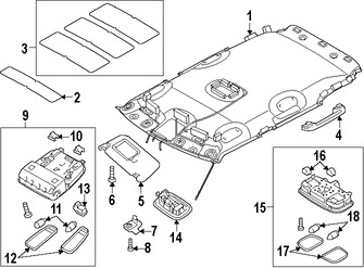 Foto de Luz de techo Original para Kia Soul 2014 2015 2016 Marca KIA Nmero de Parte 92800B2010BF3