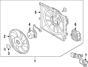 Foto de Cubierta de ventilador de enfriamiento del motor Original para Kia Forte Koup Kia Forte5 Marca KIA Nmero de Parte 25350A7000