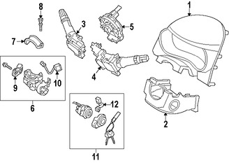 Foto de Cubierta de la Columna de Direccion Original para Kia Forte Koup Kia Forte5 Kia Forte Marca KIA Nmero de Parte 84830A7000WK