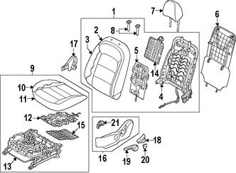 Foto de Panel lateral de Asiento Original para Kia Forte5 2014 2015 2016 Kia Forte Koup 2014 2015 2016 Marca KIA Nmero de Parte 88170A7020WK