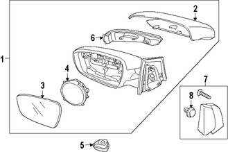 Foto de Cristal de espejo de la puerta Original para Kia Forte Koup 2014 2015 2016 Marca KIA Nmero de Parte 87611A7350