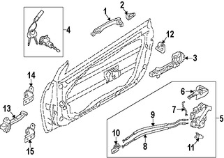 Foto de Cable de Cerrojo de Puerta Original para Kia Forte Koup 2014 2015 2016 Marca KIA Nmero de Parte 81371A7200