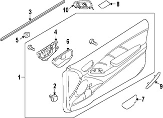 Foto de Panel Interior de Puerta Original para Kia Forte Koup 2014 2015 2016 Marca KIA Nmero de Parte 82307A7050D2N