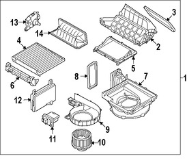 Foto de Carcasa del motor del ventilador HVAC Original para Kia K900 2015 2016 2017 Marca KIA Nmero de Parte 971143T000