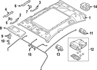 Foto de Techo Interior Original para Kia K900 2016 2017 Marca KIA Nmero de Parte 854013TWA0TX