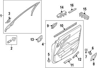 Foto de Protector contra Intemperie Cristal de Puerta Original para Kia K900 2015 2016 2017 Marca KIA Nmero de Parte 822413T000