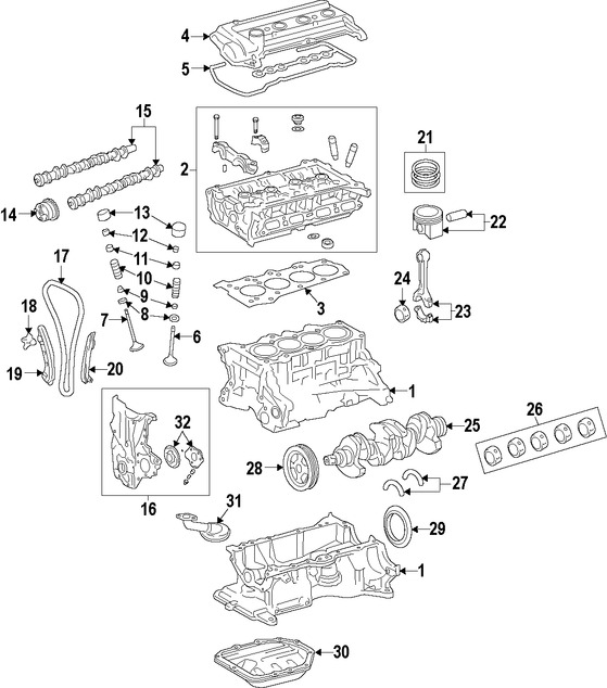 Foto de Juego Completo Empacaduras del Motor Original para Hyundai Veloster Kia Forte Koup Kia Forte5 Marca KIA Nmero de Parte 209102BU02