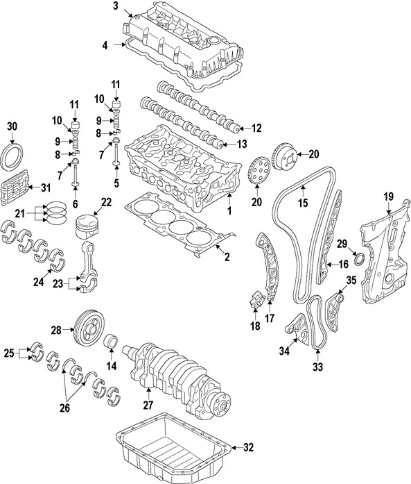 Foto de Motor Completo Original para Kia Sportage Kia Optima Marca KIA Remanufacturado Nmero de Parte 182X12GH00R