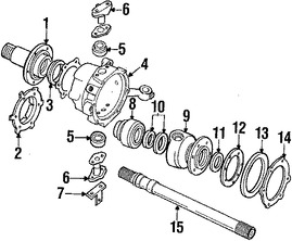 Foto de Sello del Eje Propulsor Original para Land Rover Defender 110 Land Rover Range Rover Marca LAND ROVER Nmero de Parte 571718