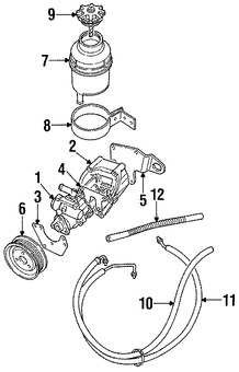 Foto de Deposito Liquido Hidraulico Direccion Asistida Original para Land Rover Discovery Land Rover Defender 110 Land Rover Range Rover Land Rover Defender 90 Marca LAND ROVER Parte #QFX000030