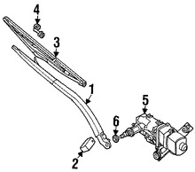 Foto de Motor Limpiaparabrisas Vidrio Trasero Original para Land Rover Discovery Marca LAND ROVER Nmero de Parte DLB101640