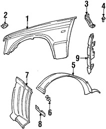 Foto de Guardafango Original para Land Rover Discovery 1999 2000 2001 2002 2003 2004 Marca LAND ROVER Nmero de Parte ASB700100