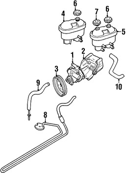 Foto de Deposito Liquido Hidraulico Direccion Asistida Original para Land Rover Discovery 1999 2000 2001 2002 2003 2004 Marca LAND ROVER Nmero de Parte QFX100371