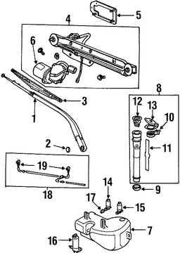 Foto de Motor de Limpiaparabrisas Original para Land Rover Discovery 1999 2000 2001 2002 2003 2004 Marca LAND ROVER Nmero de Parte DKD100630