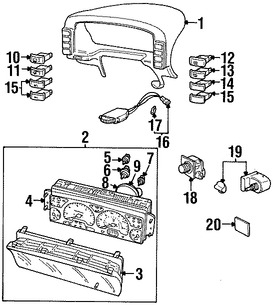 Foto de Interruptor de Luz anti-niebla Original para Land Rover Discovery 1999 2000 2001 2002 Marca LAND ROVER Nmero de Parte YUE100670