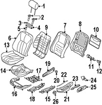 Foto de Interruptor Lumbar de asiento Original para Land Rover Range Rover Marca LAND ROVER Nmero de Parte YUB101030PUY