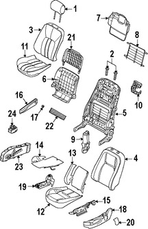 Foto de Bastidor de Respaldo de Asiento Original para Land Rover Range Rover 2007 2008 2009 2010 2011 2012 Marca LAND ROVER Nmero de Parte HFA501360