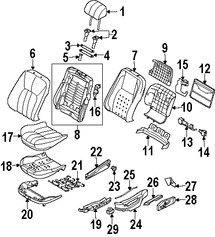 Foto de Interruptor Lumbar de asiento Original para Land Rover Range Rover Marca LAND ROVER Nmero de Parte YUB101020PUY