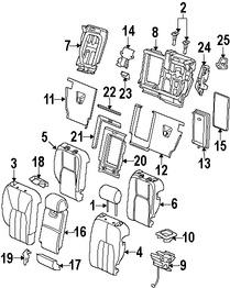 Foto de Cojin de respaldo de Asiento Original para Land Rover Range Rover Marca LAND ROVER Nmero de Parte HVA000200