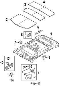 Foto de Luz de techo Original para Land Rover Range Rover Marca LAND ROVER Nmero de Parte XDM500110VAE