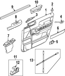 Foto de Bisel de Switch de Vidrio Electrico Original para Land Rover Range Rover Marca LAND ROVER Nmero de Parte EKG500040PVA