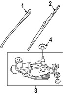 Foto de Motor Limpiaparabrisas Vidrio Trasero Original para Land Rover Range Rover Marca LAND ROVER Nmero de Parte DKD000030