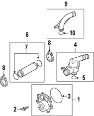 Foto de Kit de Termostato de Refrigerante del Motor  Original para Land Rover Freelander 2002 2003 2004 2005 Marca LAND ROVER Nmero de Parte PEM000030