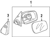 Foto de Cristal de espejo de la puerta Original para Land Rover Freelander 2003 Marca LAND ROVER Nmero de Parte CRD101150