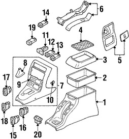 Foto de Interruptor de Luz de Emergencia Original para Land Rover Freelander 2002 2003 Marca LAND ROVER Nmero de Parte YUG102220